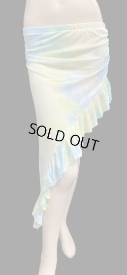 画像1: Amira Jamila オリジナル☆ストレッチフリルヒップスカーフ*frozen yellow green *