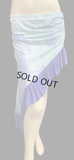 画像1: Amira Jamila オリジナル☆ストレッチフリルヒップスカーフ*frozen blue green *