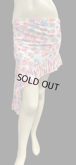 画像1: Amira Jamila オリジナル☆ストレッチフリルヒップスカーフ*multi flowers celebration *