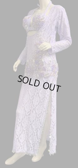 画像3: エジプト製ロマンティックレースサイーディ/ バラディドレス☆Lavender ☆