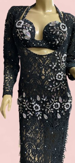 画像4: エジプト製ロマンティックレースサイーディ/ バラディドレス☆black ☆