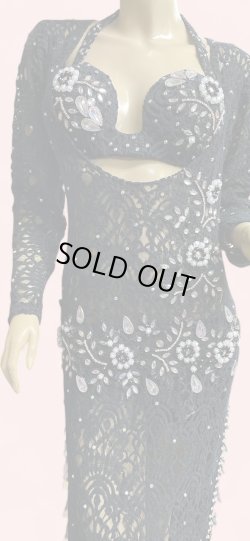 画像4: エジプト製ロマンティックレースサイーディ/ バラディドレス☆black ☆