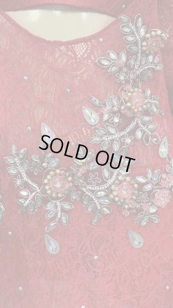 画像5: エジプト製ロマンティックレースサイーディ/ バラディドレス☆red 2 ☆