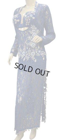画像3: エジプト製ロマンティックレースサイーディ/ バラディドレス☆royal blue ☆