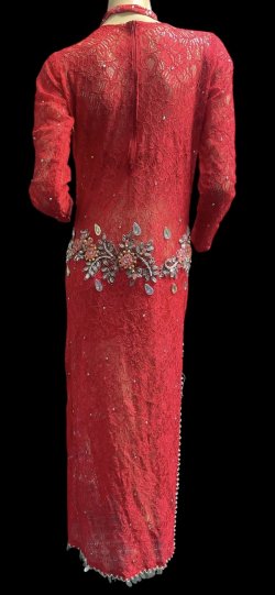 画像2: エジプト製ロマンティックレースサイーディ/ バラディドレス☆red ☆