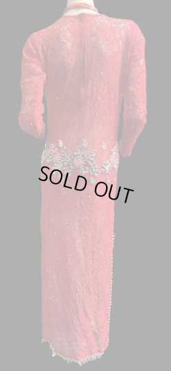 画像2: エジプト製ロマンティックレースサイーディ/ バラディドレス☆red 2 ☆