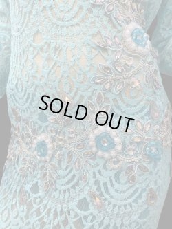 画像5: エジプト製ロマンティックレースサイーディ/ バラディドレス☆sky blue ☆