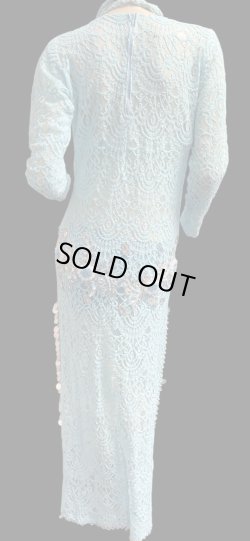 画像2: エジプト製ロマンティックレースサイーディ/ バラディドレス☆sky blue ☆