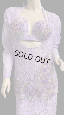 画像4: エジプト製ロマンティックレースサイーディ/ バラディドレス☆Lavender ☆