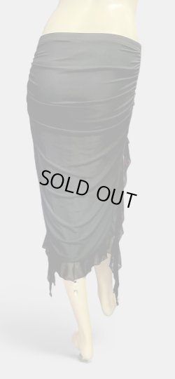 画像3: ストレッチフリルスリットスカート☆Black ☆