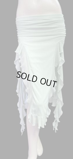 画像1: ストレッチフリルスリットスカート☆Red☆