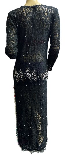 画像2: エジプト製ロマンティックレースサイーディ/ バラディドレス☆black ☆