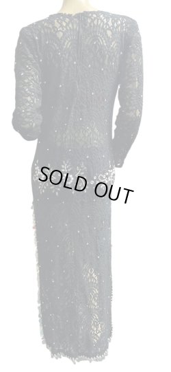 画像2: エジプト製ロマンティックレースサイーディ/ バラディドレス☆black ☆