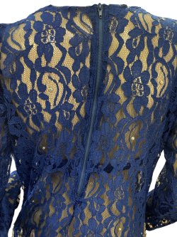 画像6: エジプト製ロマンティックレースサイーディ/ バラディドレス☆royal blue ☆