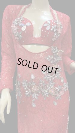 画像3: エジプト製ロマンティックレースサイーディ/ バラディドレス☆red 2 ☆