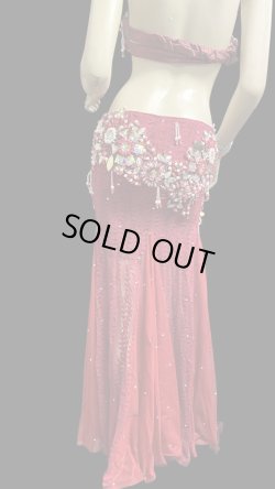 画像4: エジプトオリエンタルコスチューム ☆red wine lace flower ☆