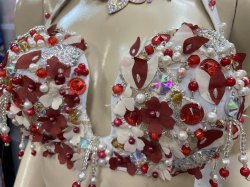 画像5: エジプトオリエンタルコスチューム ☆elegant white red flower ☆