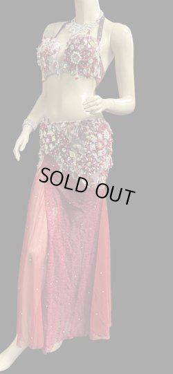 画像3: エジプトオリエンタルコスチューム ☆red wine lace flower ☆