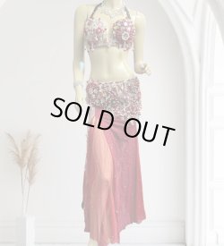 画像1: エジプトオリエンタルコスチューム ☆red wine lace flower ☆