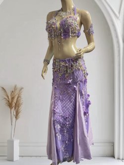 画像3: エジプトAmrオリエンタルコスチューム☆Oriental  lavender petit flower☆