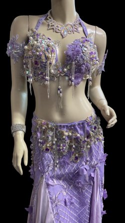 画像2: エジプトAmrオリエンタルコスチューム☆Oriental  lavender petit flower☆