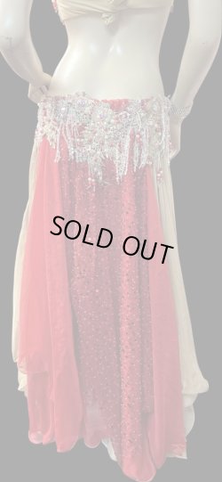 画像4: エジプトAmrオリエンタルコスチューム☆Romantic champagne red coral ☆