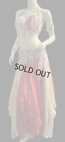 画像3: エジプトAmrオリエンタルコスチューム☆Romantic champagne red coral ☆