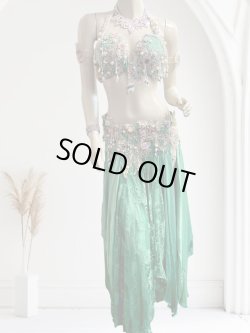 画像1: エジプトAmrオリエンタルコスチューム☆Mate lace green ☆