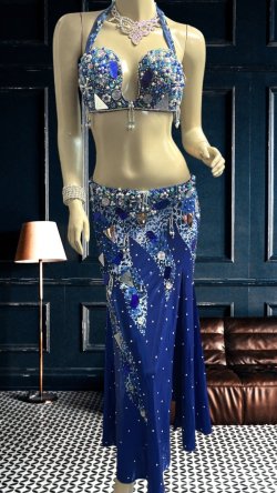 画像1: エジプトオリエンタルコスチューム ☆royal blue ethnic ☆