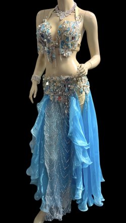 画像3: エジプトオリエンタルコスチューム ☆silky madonna sky blue ☆