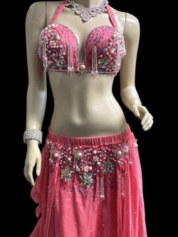 画像2: エジプトオリエンタルコスチューム ☆fresh salmon pink ethnic ☆