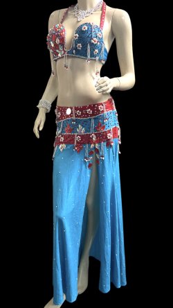 画像3: エジプトオリエンタルコスチューム ☆turquoise red passion ☆