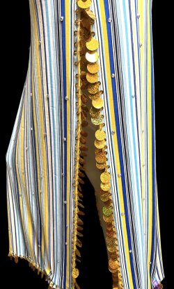 画像5: エジプト製ゴージャスストライプサイーディ/ バラディドレス☆yellow X blue☆