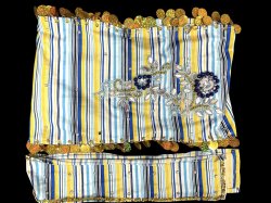 画像6: エジプト製ゴージャスストライプサイーディ/ バラディドレス☆yellow X blue☆