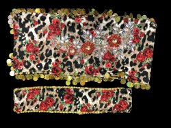 画像6: エジプト製プリントストレッチバラディドレス☆ black red rose ☆