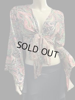 画像1: プリントバタフライスリップチョリ V