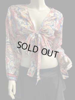 画像1: プリントバタフライスリップチョリ VII