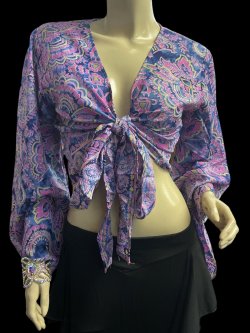 画像1: プリントバタフライスリップチョリ III