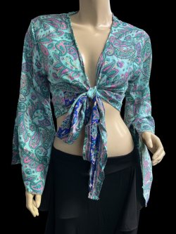 画像1: プリントバタフライスリップチョリ IIII