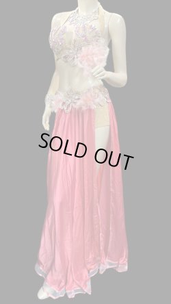 画像2: エジプトオリエンタルコスチューム☆salmon pink satin brilliant ☆