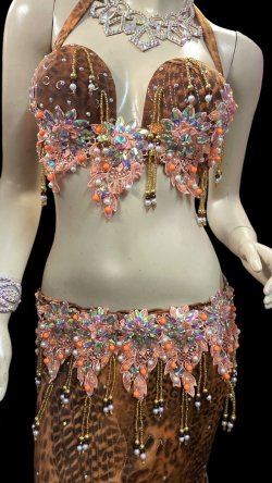 画像3: エジプトオリエンタルコスチューム☆orange animal print sunset ☆