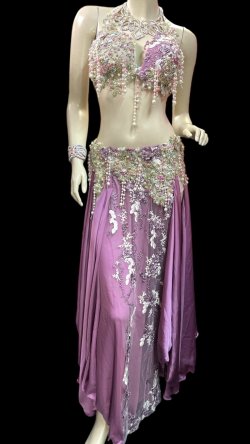 画像1: エジプトAmrオリエンタルコスチューム☆Dreamy smoky rose pink ☆