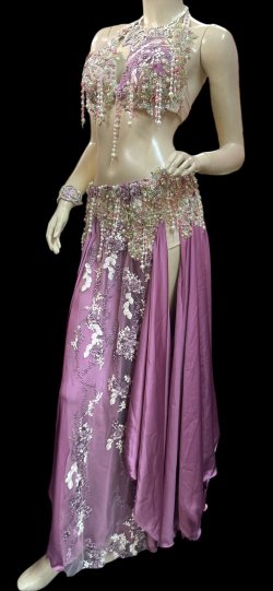 画像2: エジプトAmrオリエンタルコスチューム☆Dreamy smoky rose pink ☆