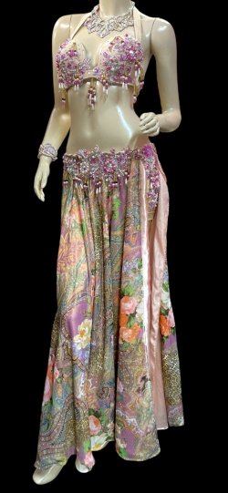 画像2: エジプトオリエンタルコスチューム☆fresh orange green ethnic ☆