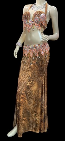 画像2: エジプトオリエンタルコスチューム☆orange animal print sunset ☆