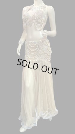 画像2: エジプトオリエンタルコスチューム☆gold beige flower☆