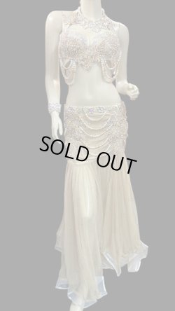 画像1: エジプトオリエンタルコスチューム☆gold beige flower☆