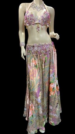 画像1: エジプトオリエンタルコスチューム☆fresh orange green ethnic ☆