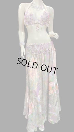 画像1: エジプトオリエンタルコスチューム☆fresh orange green ethnic ☆