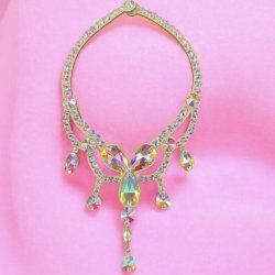 画像1: オーロラキラキララインストーンネックレス12